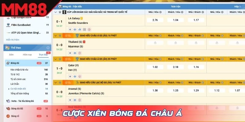 Cược xiên bóng đá châu Á