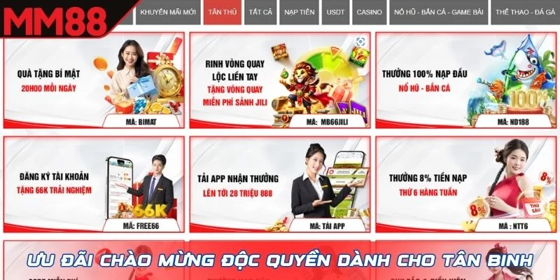 Ưu đãi chào mừng độc quyền dành cho tân binh