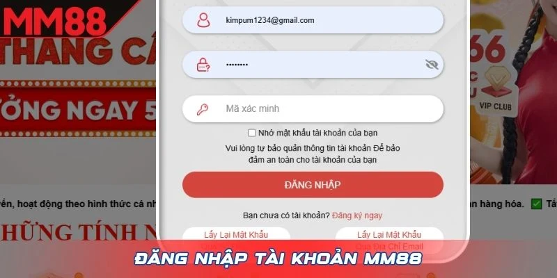 Đăng nhập tài khoản MM88